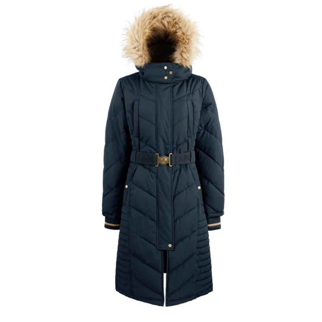 Fairfax & Favor Women's Charlotte Padded Long Coat in Navy