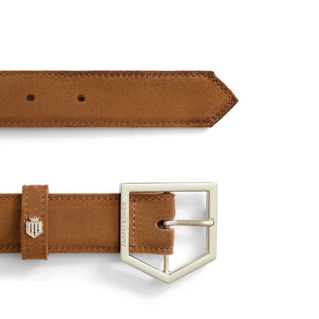 Fairfax & Favor Women's Felbrigg Suede Belt in Tan