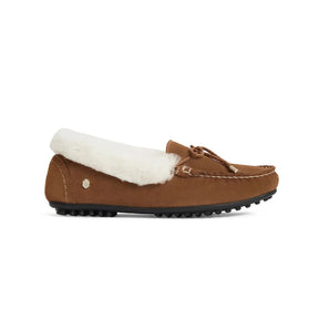 Fairfax & Favor Women's Henley Shearling Lined Slippers in Tan