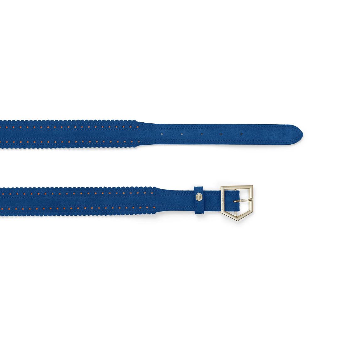 Fairfax & Favor Women's Regina Suede Belt in Porto Blue