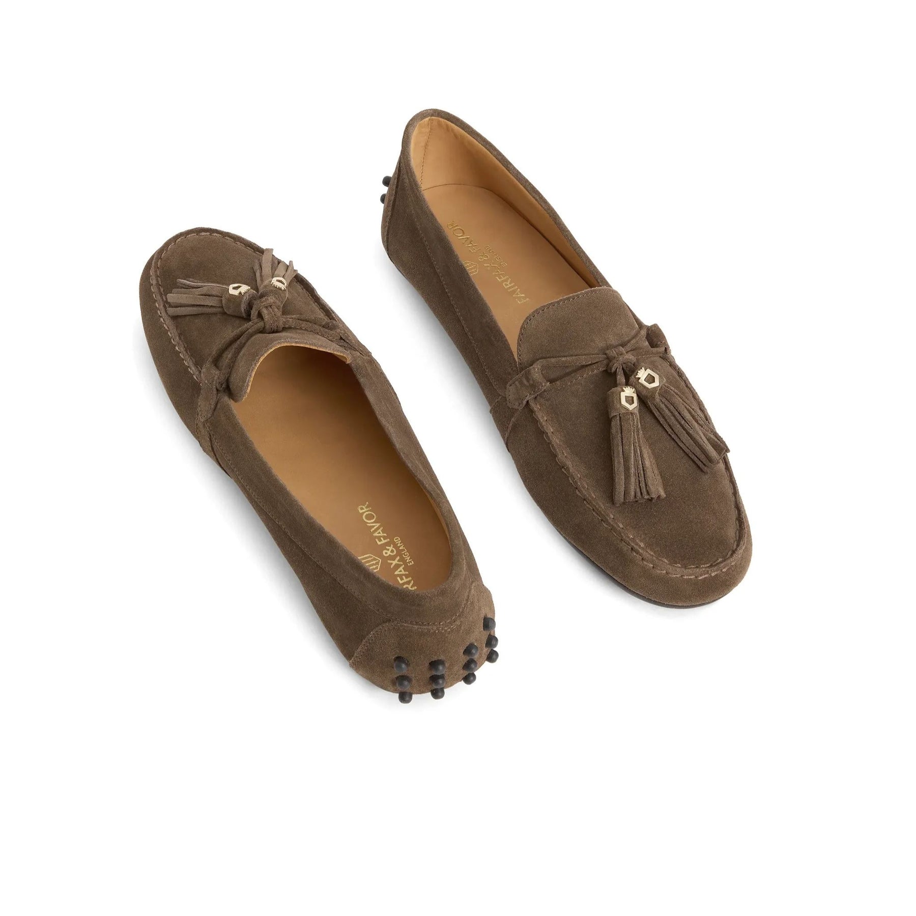 Fairfax & Favor Women's Rutland Driving Shoes in Fog
