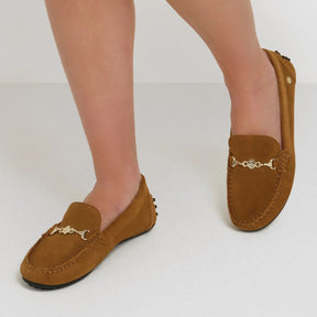 Fairfax & Favor Women's Trinity Driving Shoes in Tan