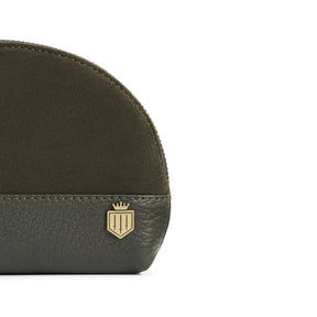 Fairfax & Favor Chiltern Suede Coin Purse in Moss Green