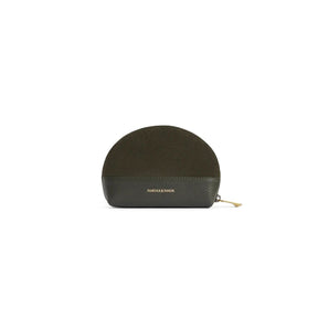Fairfax & Favor Chiltern Suede Coin Purse in Moss Green