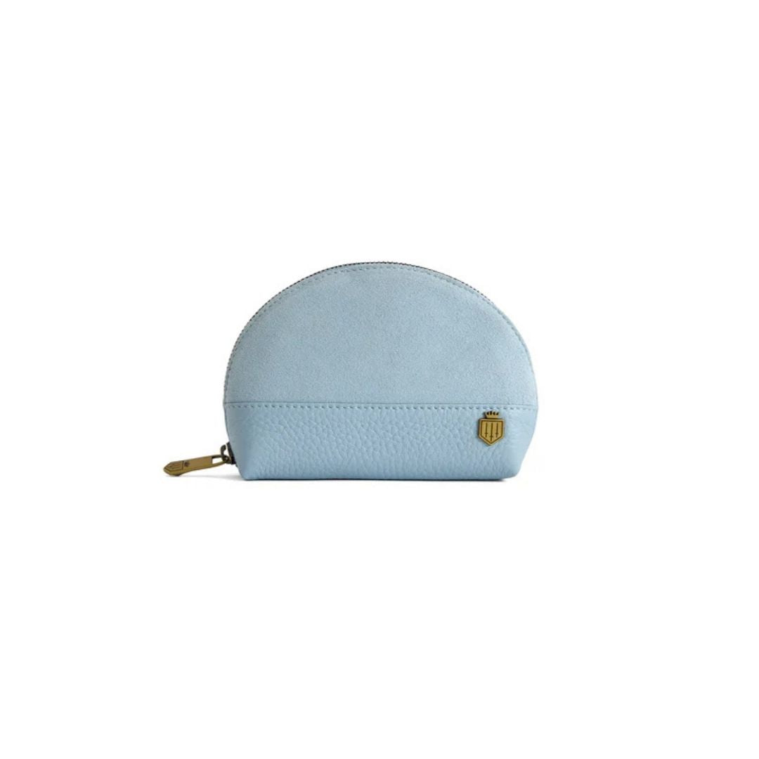 Fairfax & Favor Chiltern Suede Coin Purse in Sky Blue