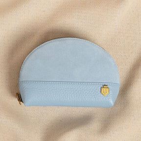 Fairfax & Favor Chiltern Suede Coin Purse in Sky Blue