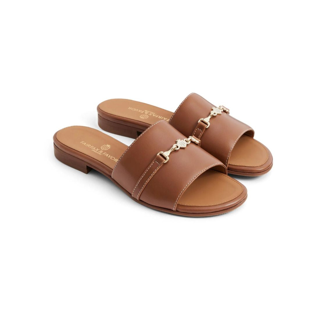 Fairfax & Favor Heacham Leather Sandal in Tan