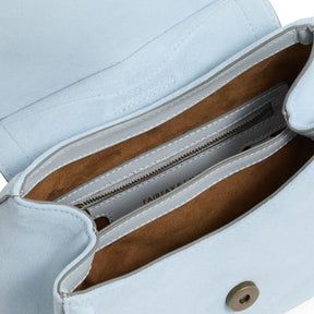 Fairfax & Favor Langham Messenger Suede Bag in Sky Blue