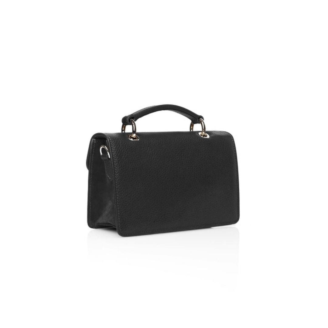 Fairfax & Favor Loxley Mini Crossbody Bag in Black Suede