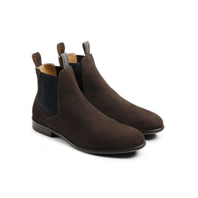 Fairfax & Favor Men's Chelsea Boot in Chocolate Suede