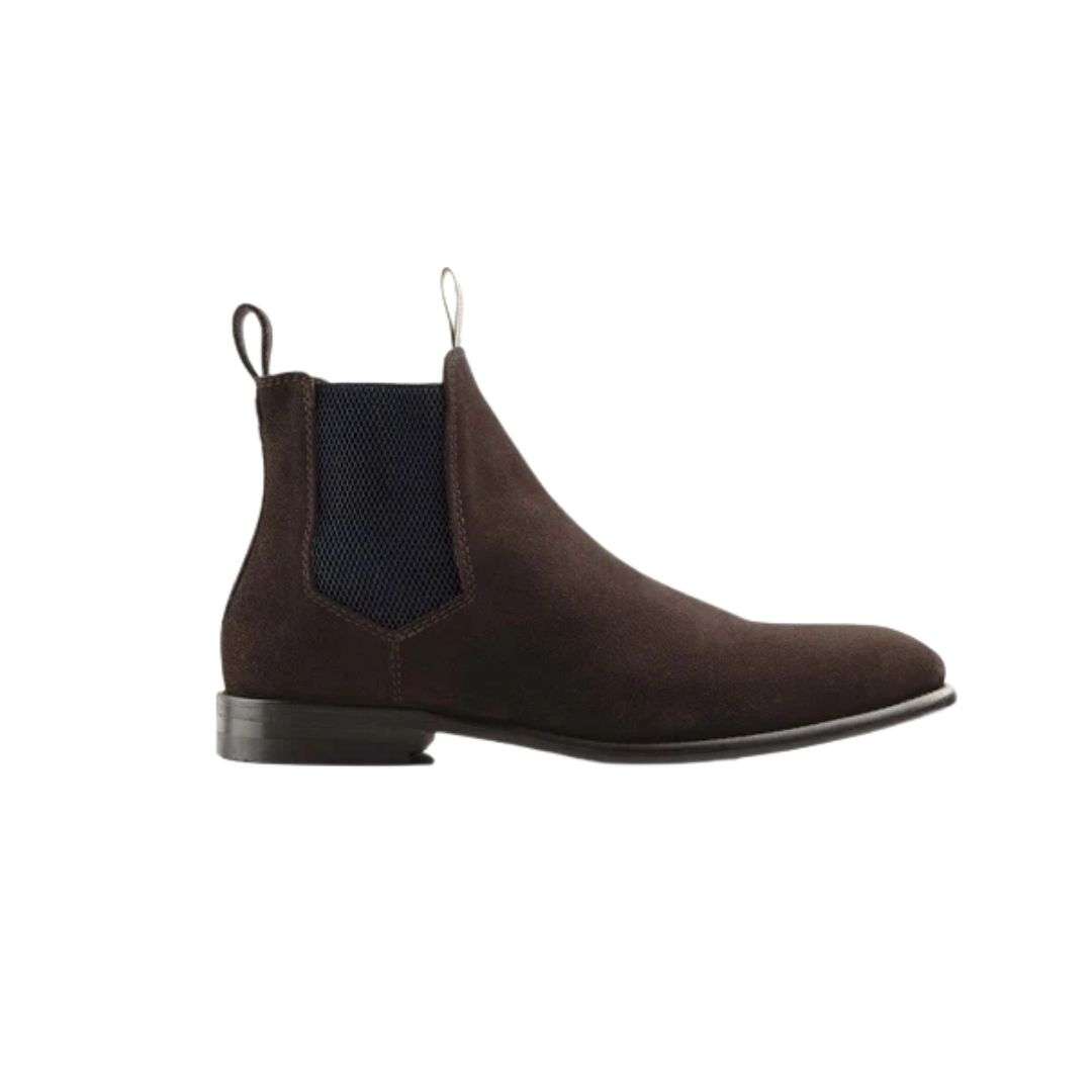 Fairfax & Favor Men's Chelsea Boot in Chocolate Suede