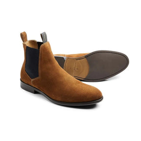 Fairfax & Favor Men's Chelsea Boot in Cognac Suede