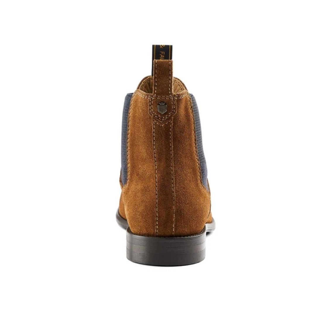 Fairfax & Favor Men's Chelsea Boot in Cognac Suede