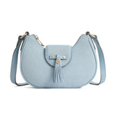 Fairfax & Favor Micro Windsor Suede Crossbody Bag in Sky Blue