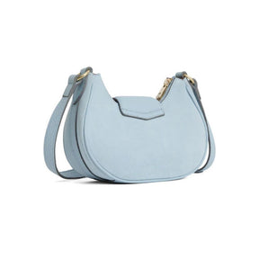 Fairfax & Favor Micro Windsor Suede Crossbody Bag in Sky Blue