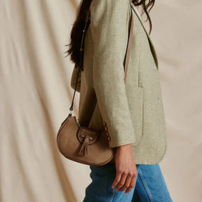 Fairfax & Favor Micro Windsor Suede Crossbody Bag in Tan