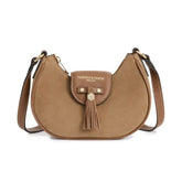 Fairfax & Favor Micro Windsor Suede Crossbody Bag in Tan