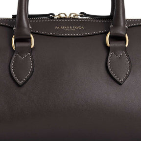 Fairfax & Favor Mini Kew Handle Bag in Mahogany Leather
