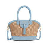 Fairfax & Favor Mini Windsor Basket Crossbody Bag in Sky Blue