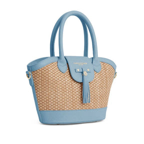Fairfax & Favor Mini Windsor Basket Crossbody Bag in Sky Blue