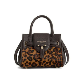 Fairfax & Favor Mini Windsor Handbag in Leopard Haircalf