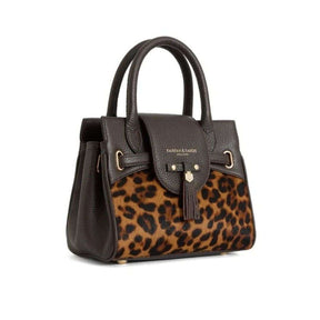 Fairfax & Favor Mini Windsor Handbag in Leopard Haircalf