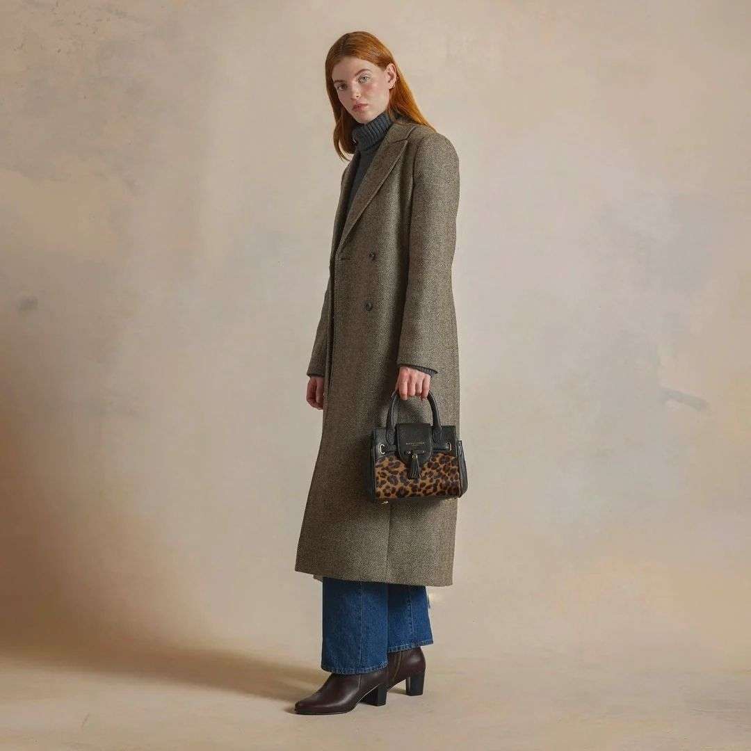 Fairfax & Favor Mini Windsor Handbag in Leopard Haircalf