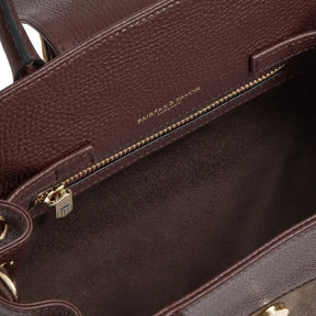 Fairfax & Favor Mini Windsor Handbag in Port Deep Taupe Suede