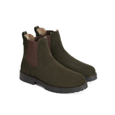 Fairfax & Favor Boudica Shearling Lined Ankle Boot in Moss Green