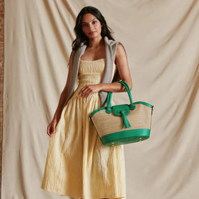 Fairfax & Favor Windsor Basket Handbag in Clover Green