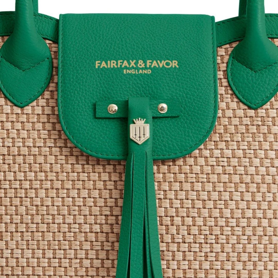Fairfax & Favor Windsor Basket Handbag in Clover Green