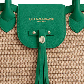 Fairfax & Favor Windsor Basket Handbag in Clover Green