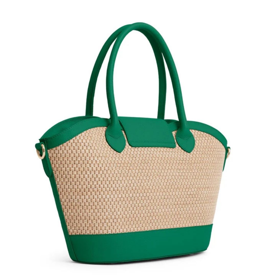 Fairfax & Favor Windsor Basket Handbag in Clover Green