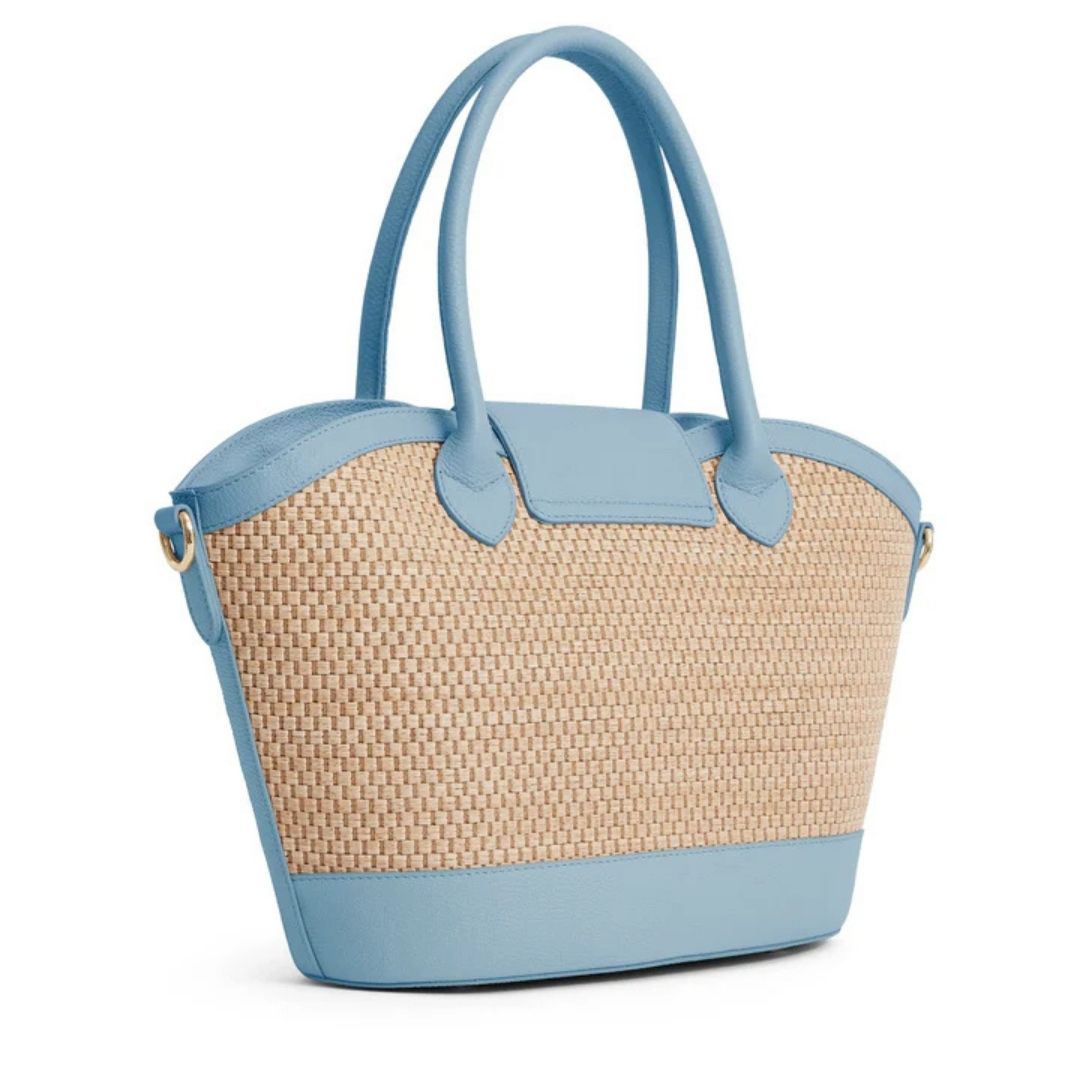 Fairfax & Favor Windsor Basket Handbag in Sky Blue