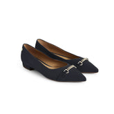 Fairfax & Favor Women's Apsley Suede Ballet Pump in Navy
