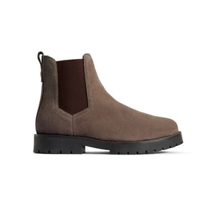 Fairfax & Favor Women's Boudica Sheepskin Boots in Deep Taupe Suede