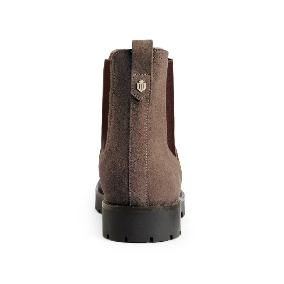 Fairfax & Favor Women's Boudica Sheepskin Boots in Deep Taupe Suede