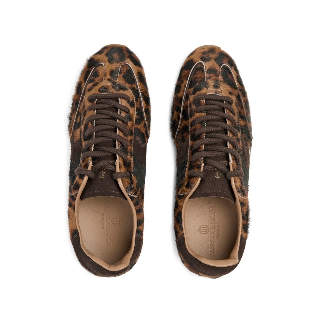 Fairfax & Favor Women's Chawston Trainer in Leopard Haircalf