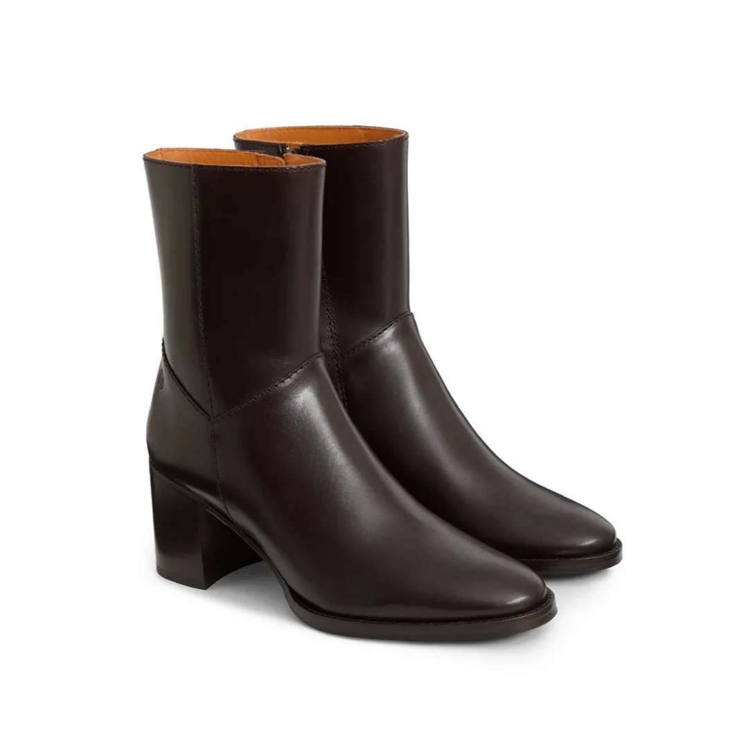 Fairfax & Favor Women's Isleworth Ankle Boot in Mahogany Leather