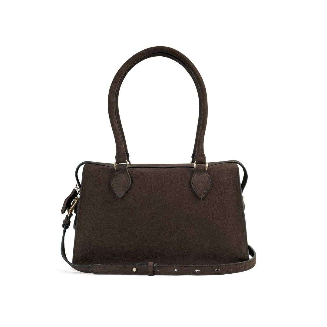Fairfax & Favor Women's Kew Shoulder Bag in Chocolate Suede
