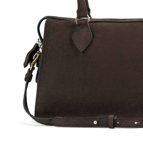 Fairfax & Favor Women's Kew Shoulder Bag in Chocolate Suede