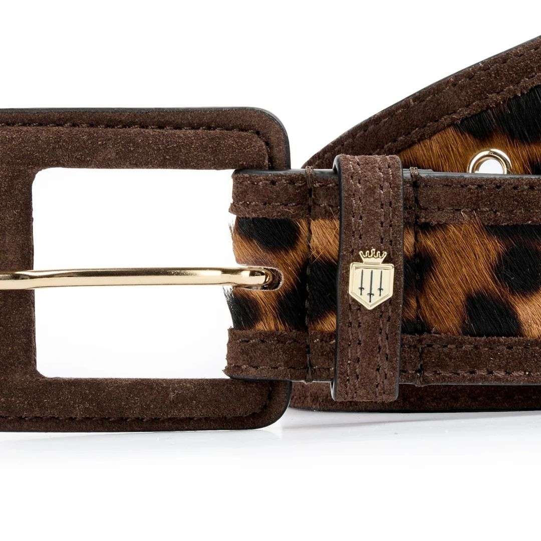 Fairfax & Favor Women's Marseille Belt in Leopard Haircalf