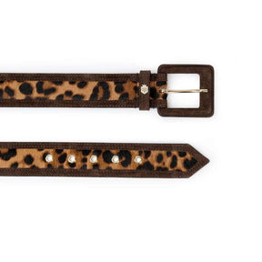Fairfax & Favor Women's Marseille Belt in Leopard Haircalf