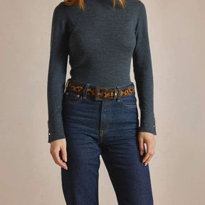 Fairfax & Favor Women's Marseille Belt in Leopard Haircalf