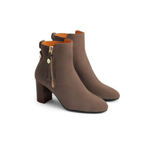 Fairfax & Favor Women's Oakham Ankle Boot in Deep Taupe Suede
