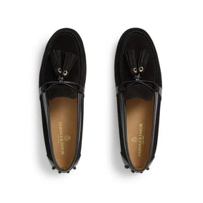 Fairfax & Favor Women's Rutland Suede Driving Shoes in Black