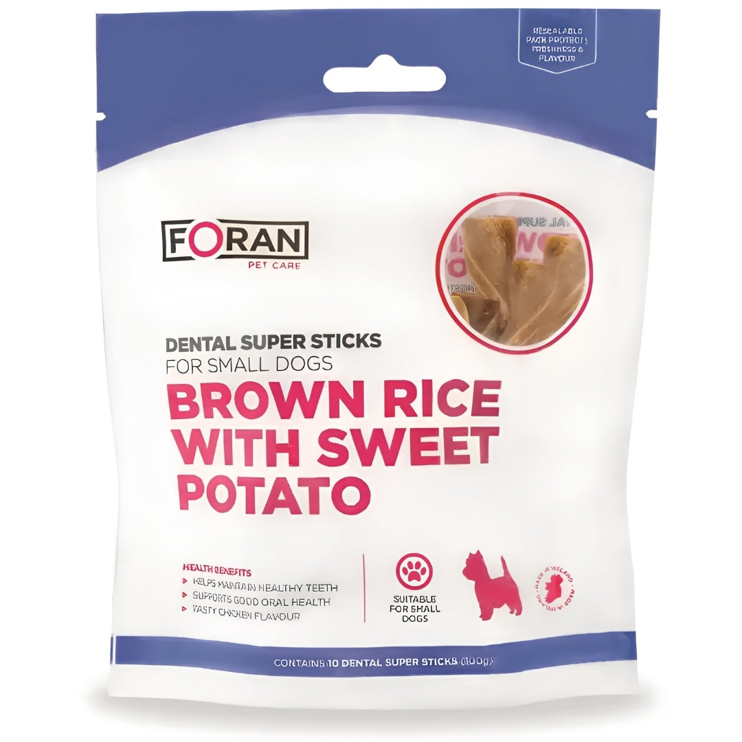 Foran Pet Care Brown Rice and Sweet Potato Dental Sticks for Small Dogs