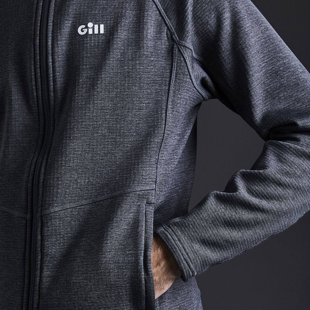 Gill Unisex Dart Hoodie Jacket in Steel Grey