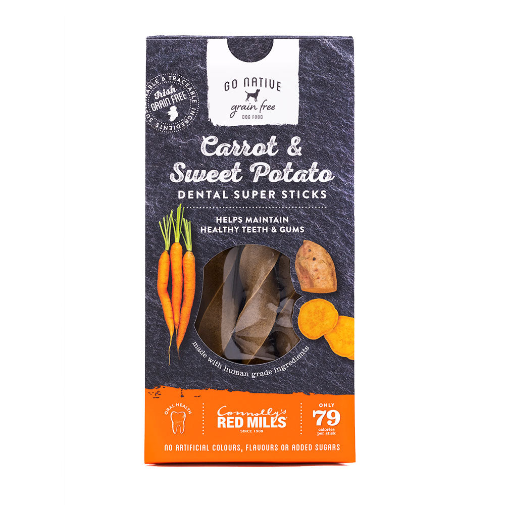 Go Native - Dog Dental Super Sticks with Carrot & Sweet Potato