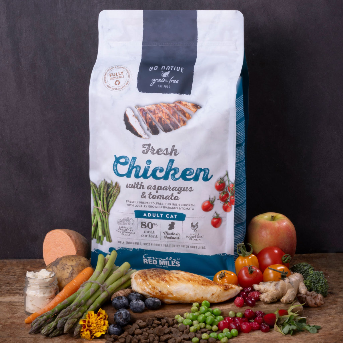 Go Native Chicken with Asparagus & Tomato Cat Food